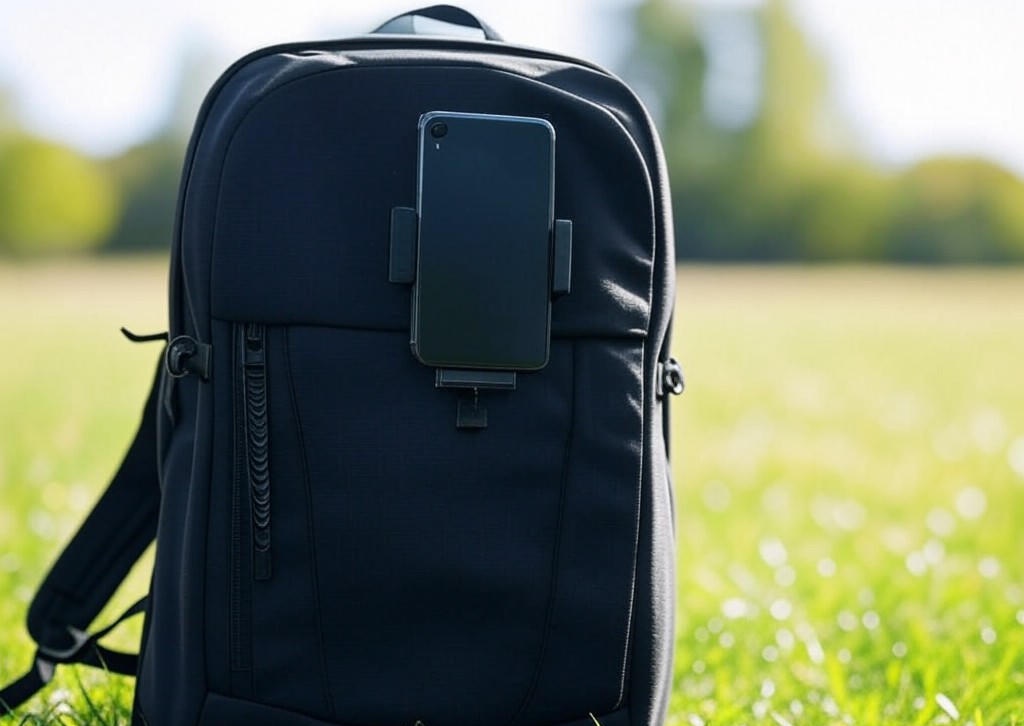 끌린다 클립 가방 백패킹 핸드폰 클립형 자석 거치대, 1개, 블랙 - 이미지 1