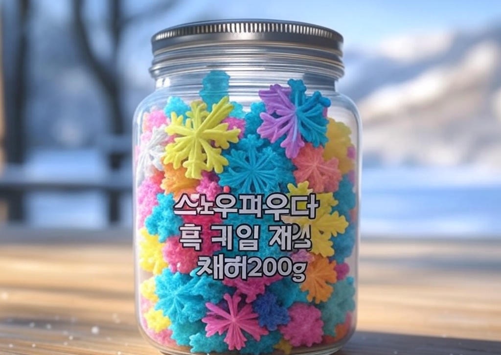 스노우파우더 눈꽃슬라임 재료 200g - 이미지 1